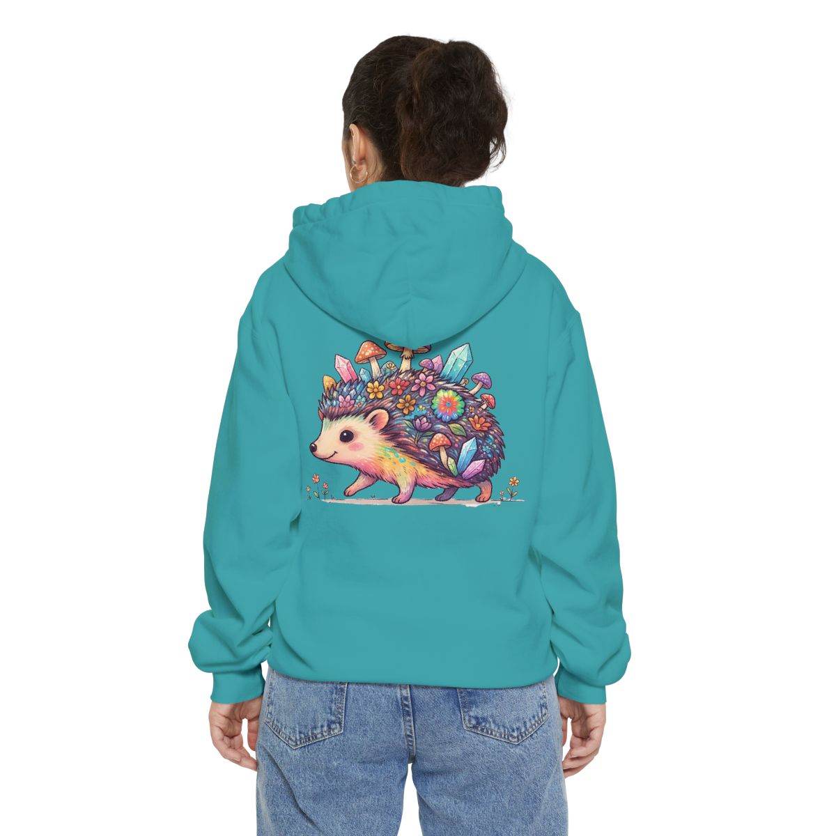 Color: Seafoam | Hippy Hedgehog Garment-Dyed Hoodie