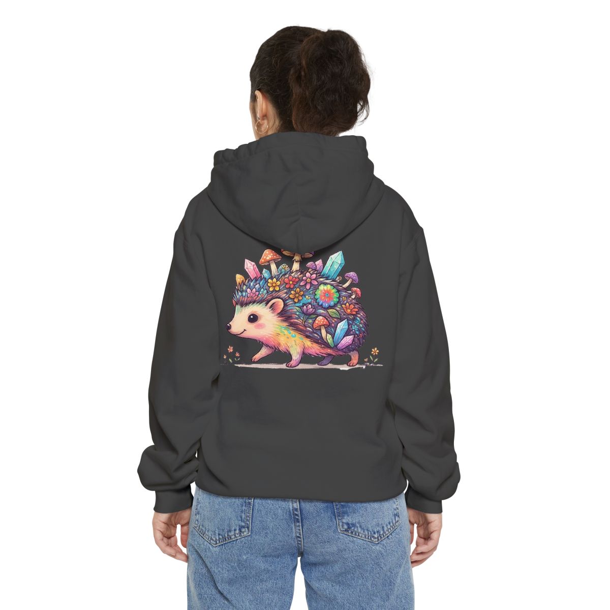 Color: Pepper | Hippy Hedgehog Garment-Dyed Hoodie