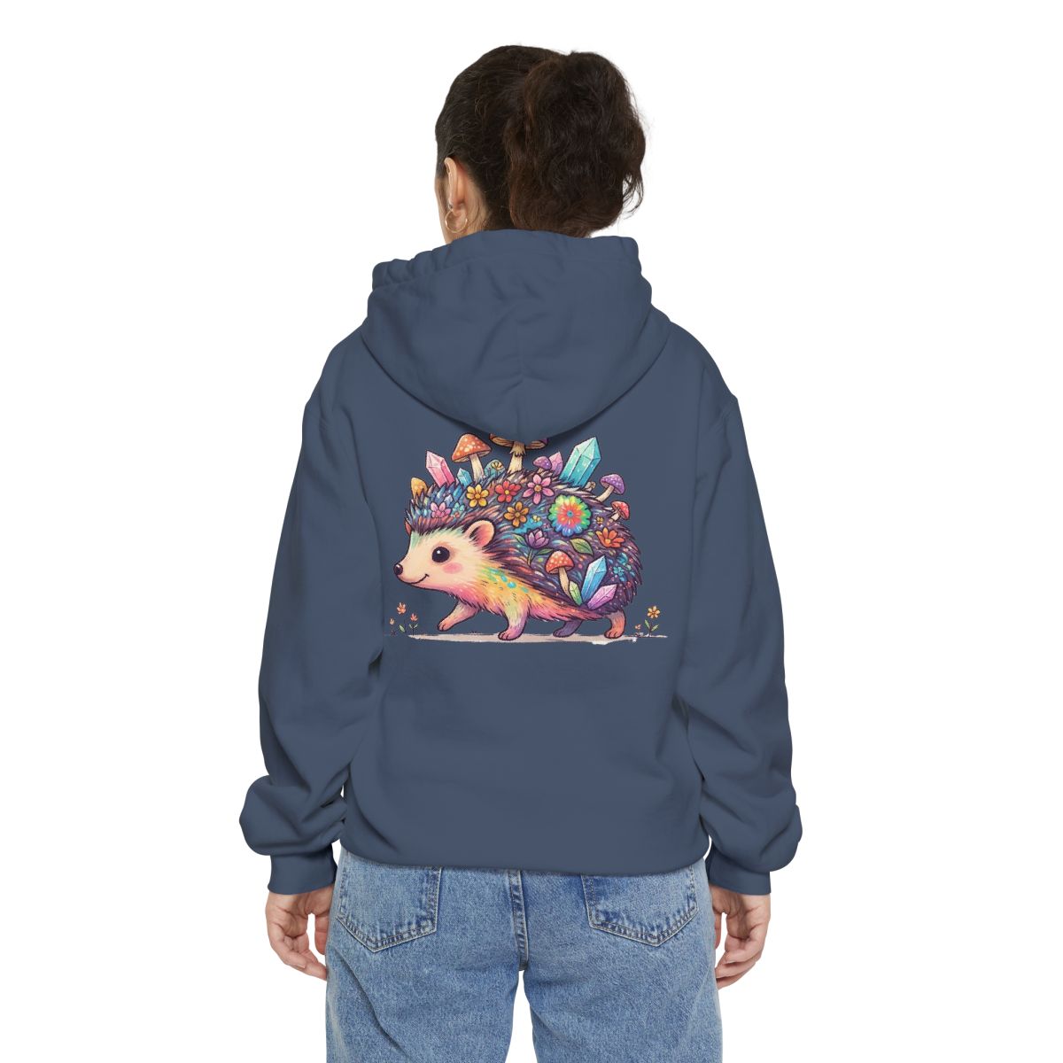 Color: Denim | Hippy Hedgehog Garment-Dyed Hoodie