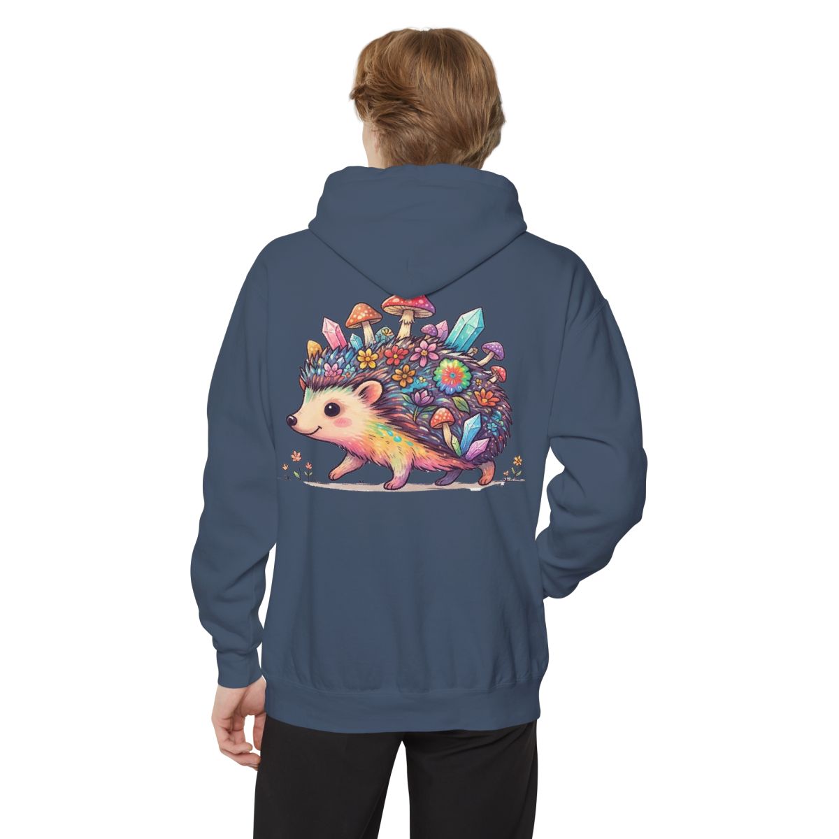 Color: Denim | Hippy Hedgehog Garment-Dyed Hoodie