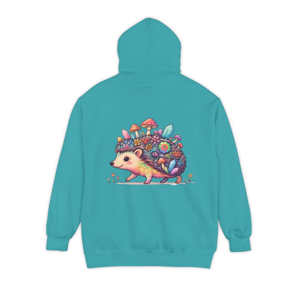 Color: Seafoam | Hippy Hedgehog Garment-Dyed Hoodie