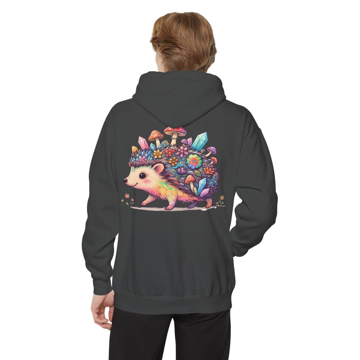 Color: Pepper | Hippy Hedgehog Garment-Dyed Hoodie