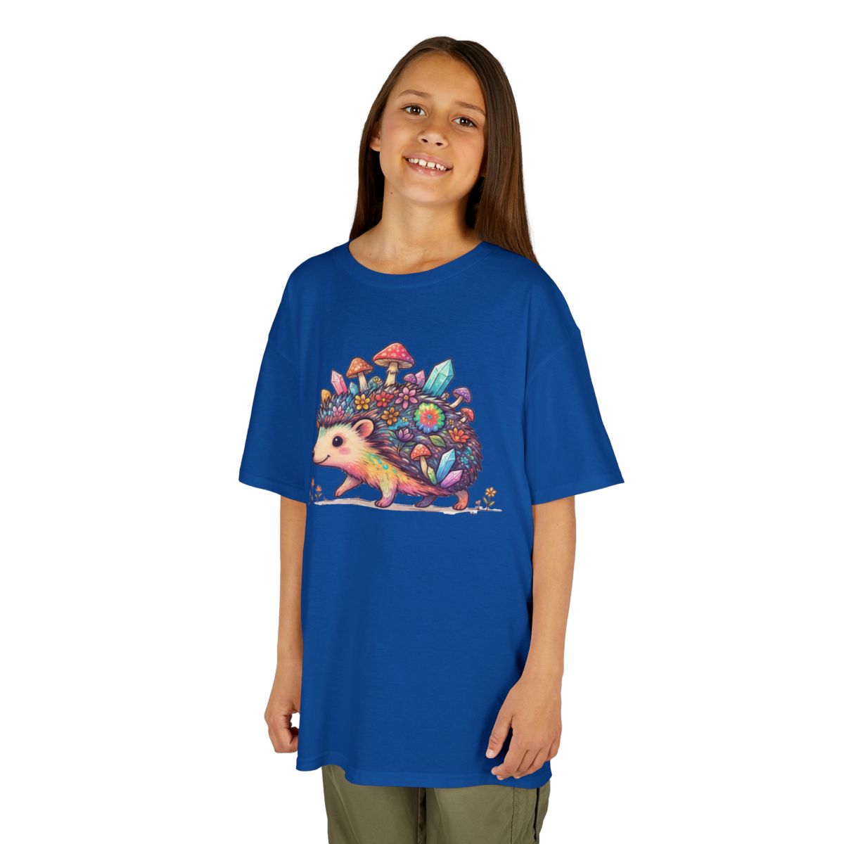 Color: Royal | Hippy Hedgehog Kids Tee