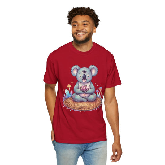 Color: Red | Hippy Koala Unisex Garment-Dyed Tee