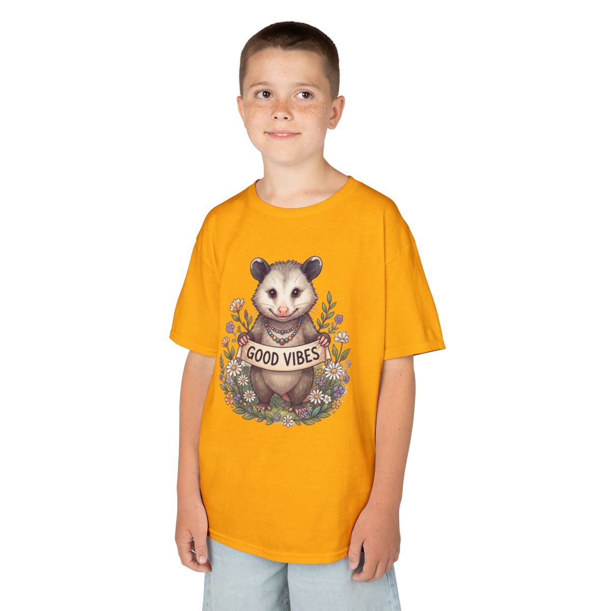 Color: Gold | Hippy Opossum Kids Tee