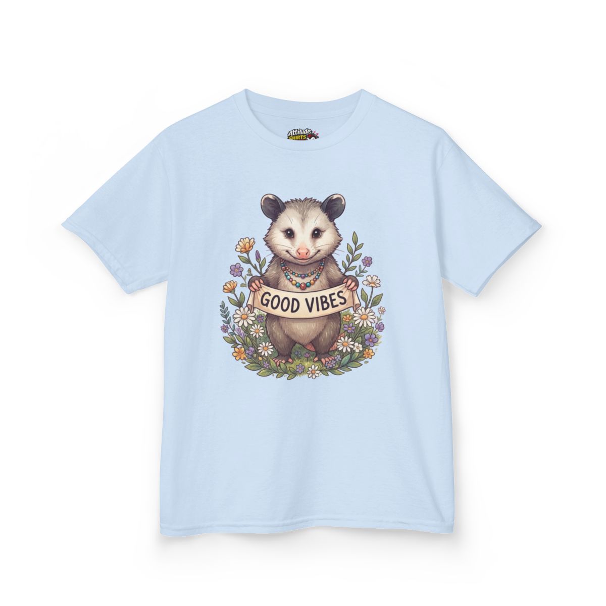 Color: Light Blue | Hippy Opossum Kids Tee