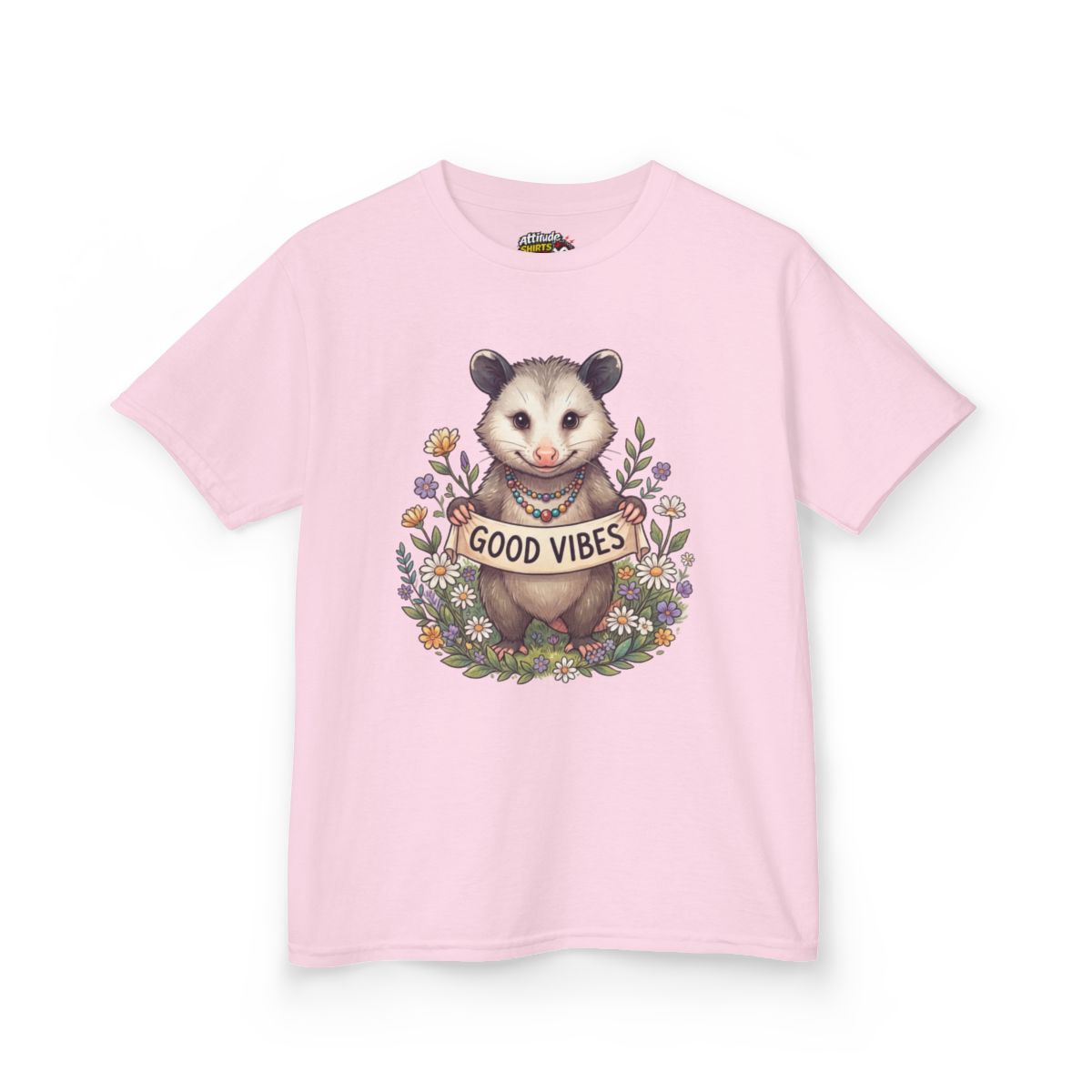 Color: Light Pink | Hippy Opossum Kids Tee