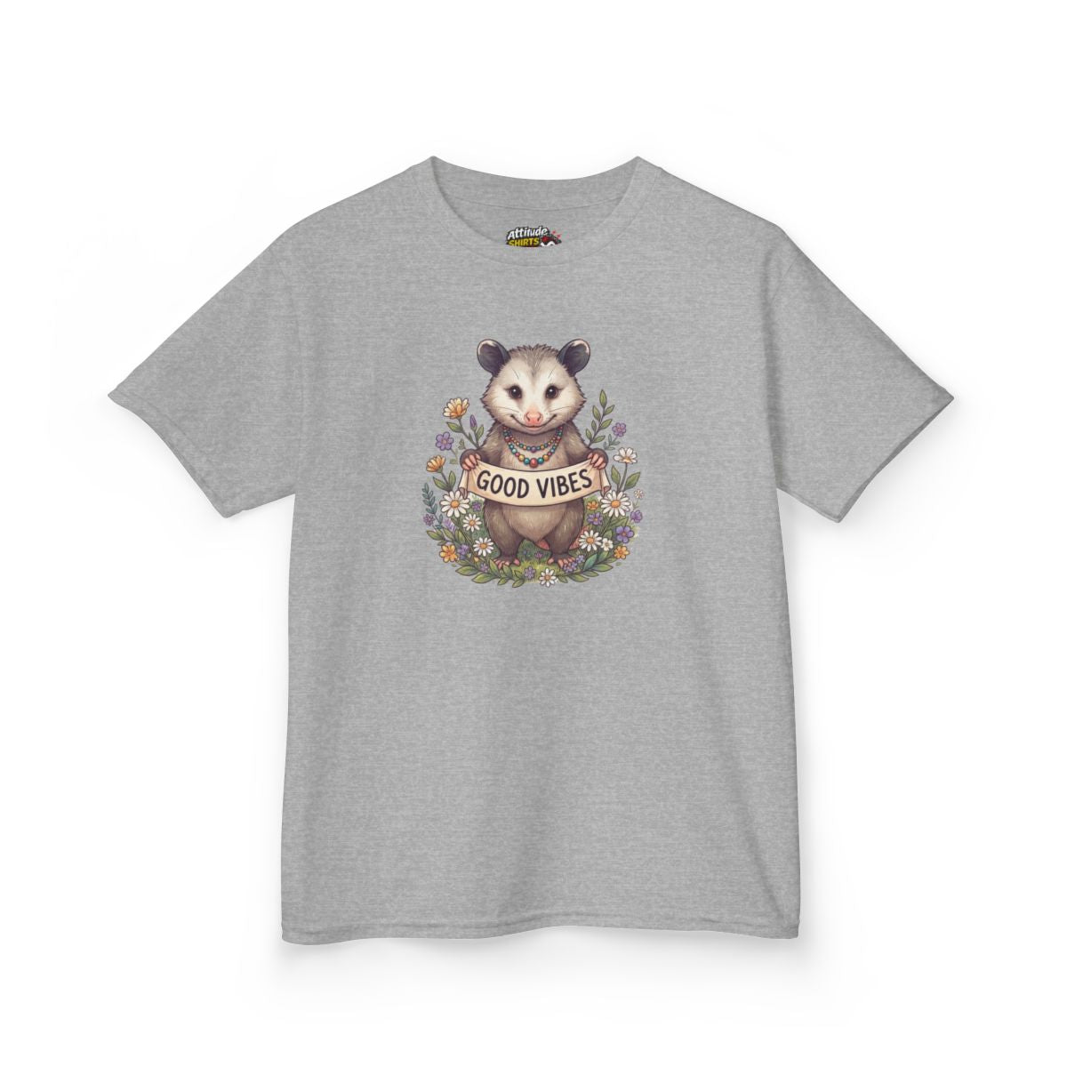 Color: Sport Grey | Hippy Opossum Kids Tee