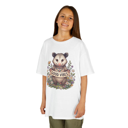 Color: White | Hippy Opossum Kids Tee