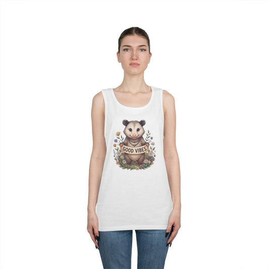 Color: White | Hippy Opossum Tank Top