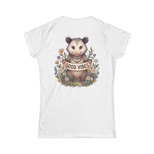Color: White | Hippy Opossum Women's Tee