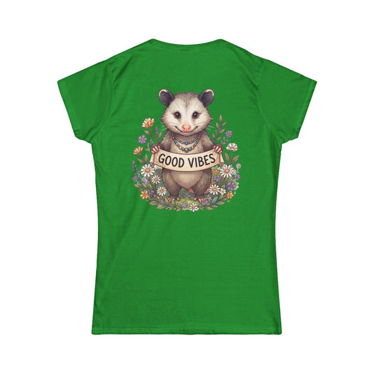 Color: Irish Green | Hippy Opossum Women's Tee