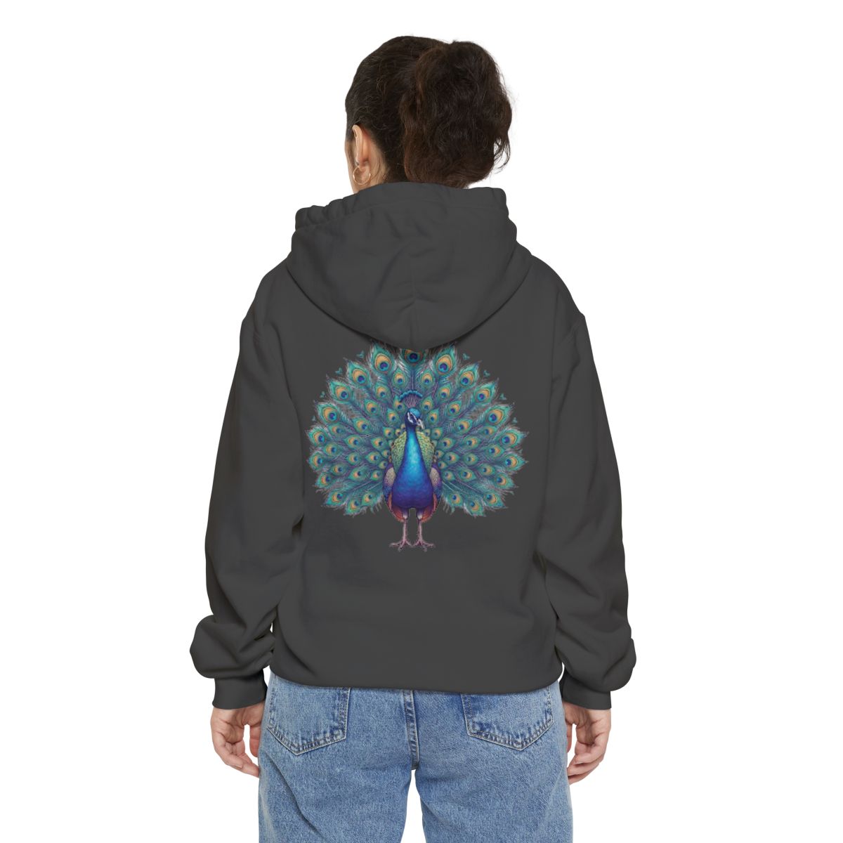 Color: Pepper | Hippy Peacock Garment-Dyed Hoodie
