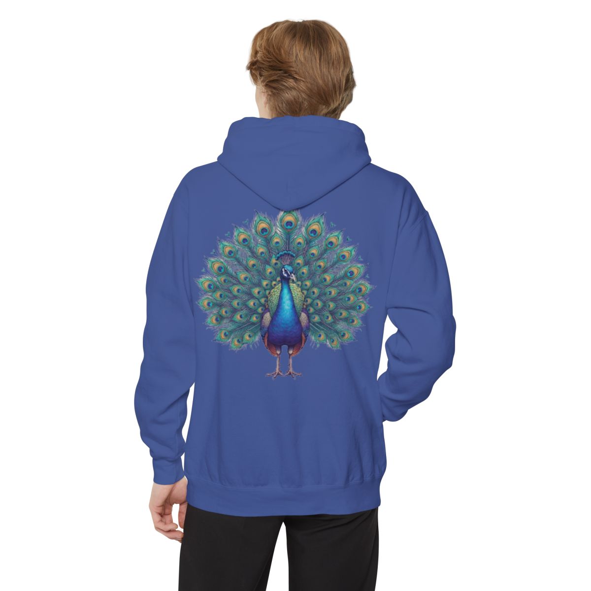 Color: Flo Blue | Hippy Peacock Garment-Dyed Hoodie