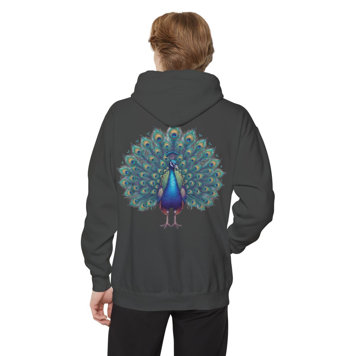 Color: Pepper | Hippy Peacock Garment-Dyed Hoodie