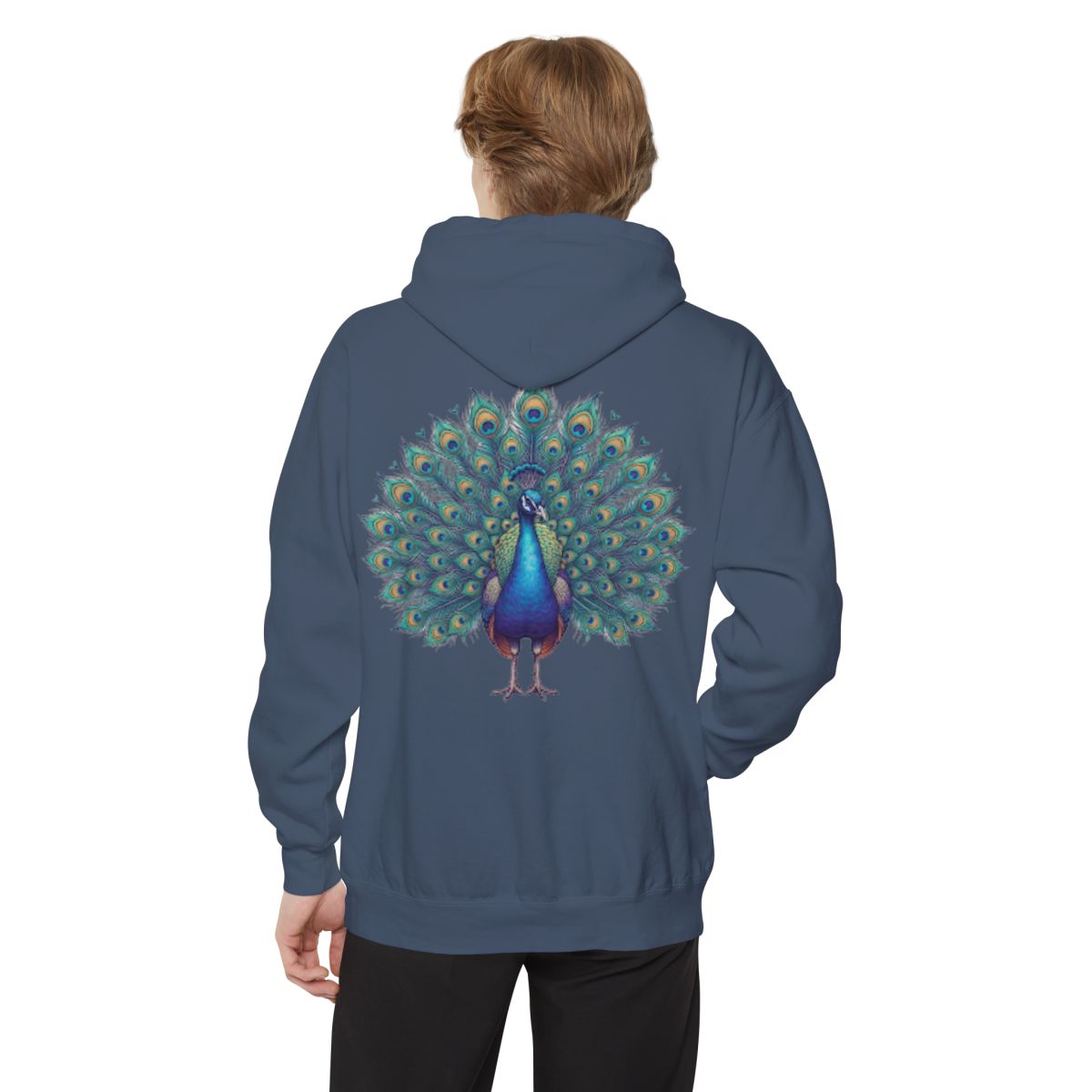 Color: Denim | Hippy Peacock Garment-Dyed Hoodie