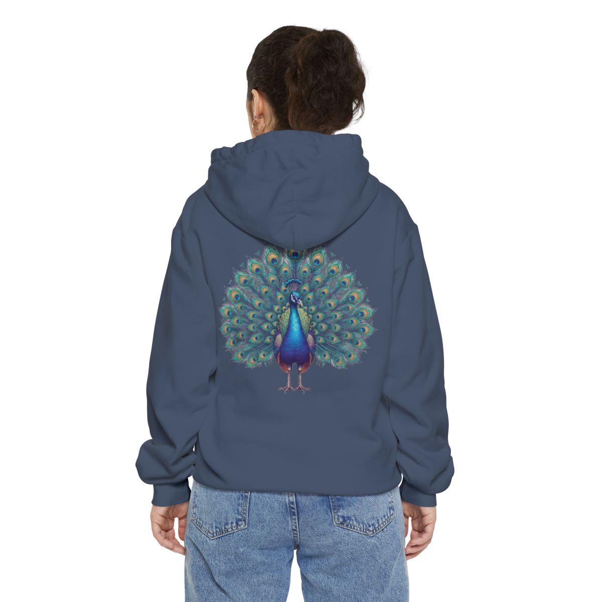Color: Denim | Hippy Peacock Garment-Dyed Hoodie