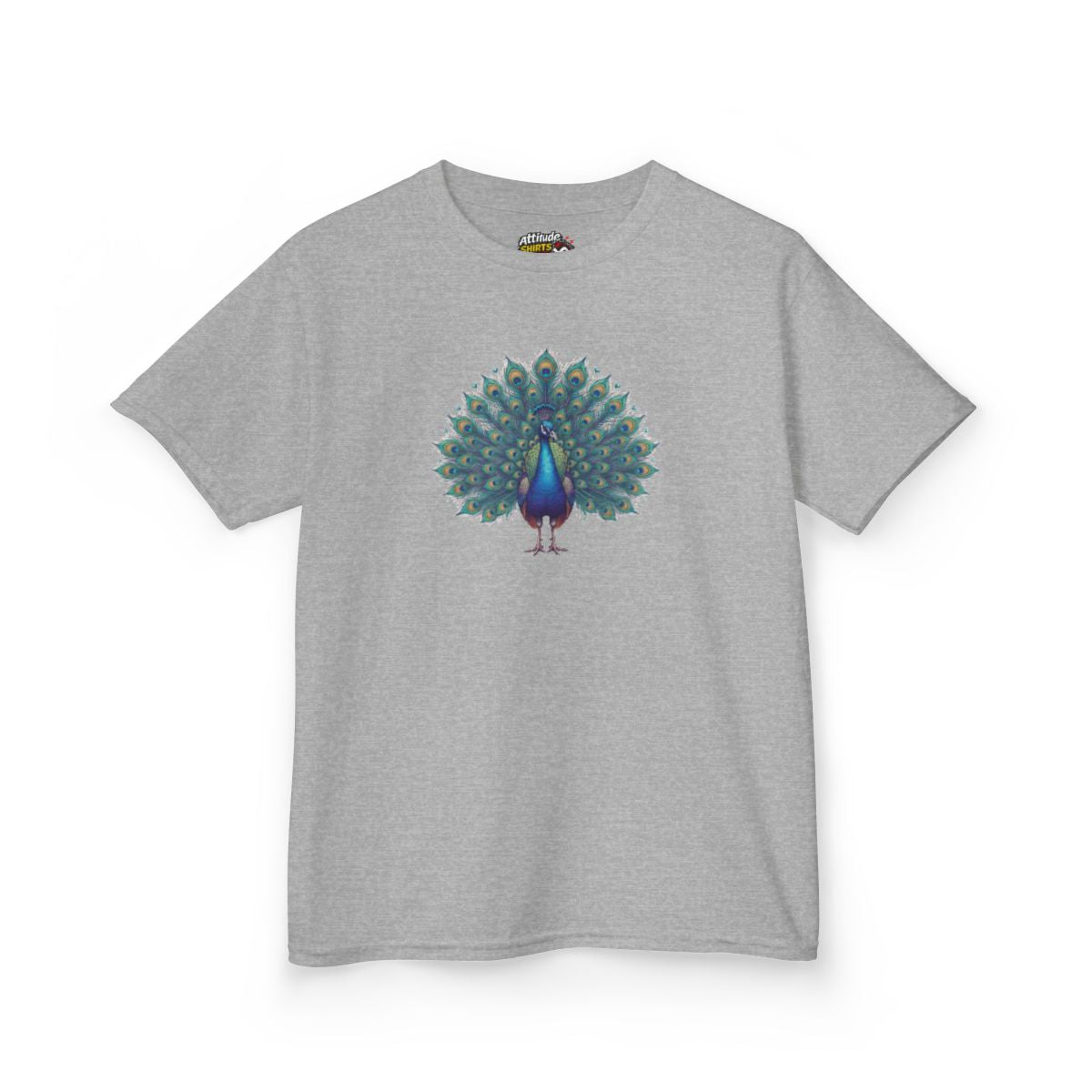 Color: Sport Grey | Hippy Peacock Kids Tee