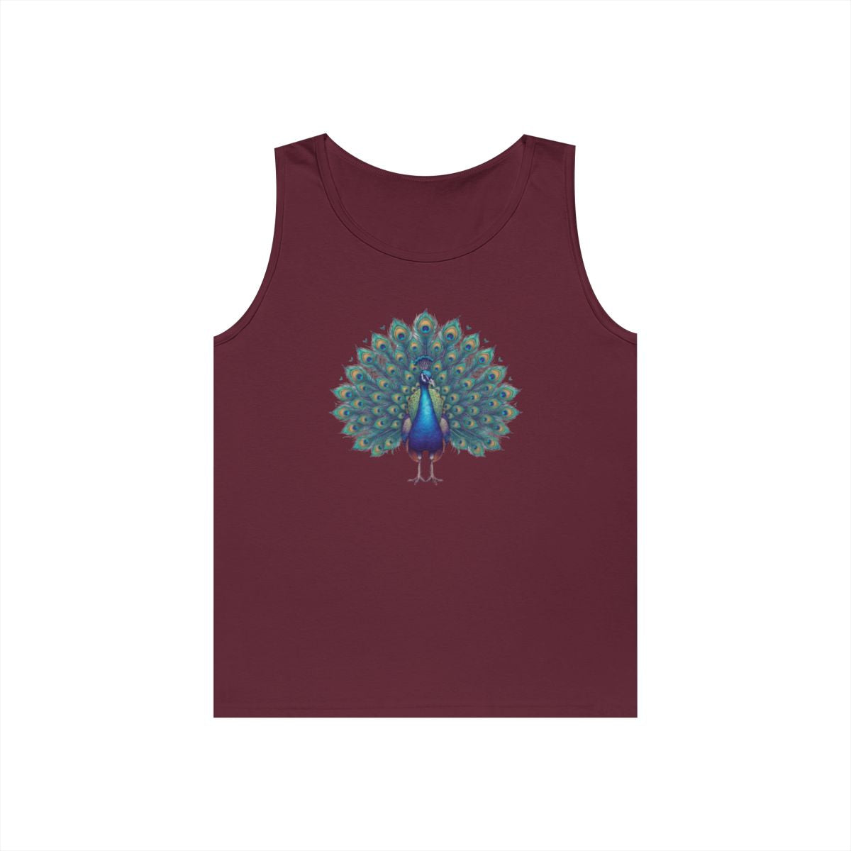 Color: Maroon | Hippy Peacock Tank Top