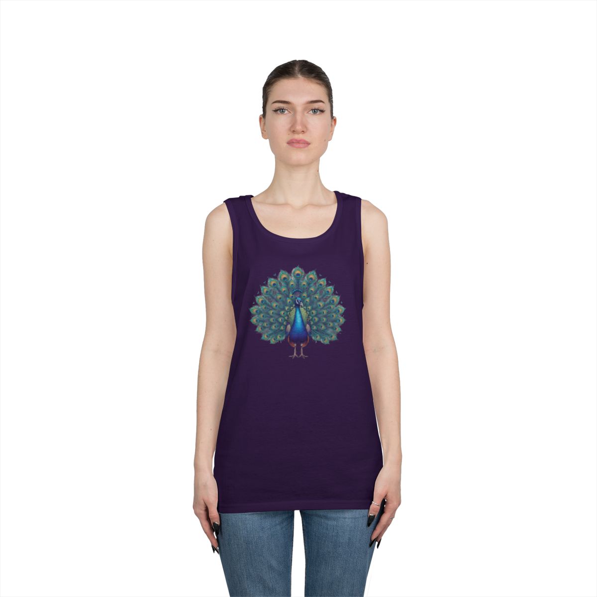 Color: Purple | Hippy Peacock Tank Top