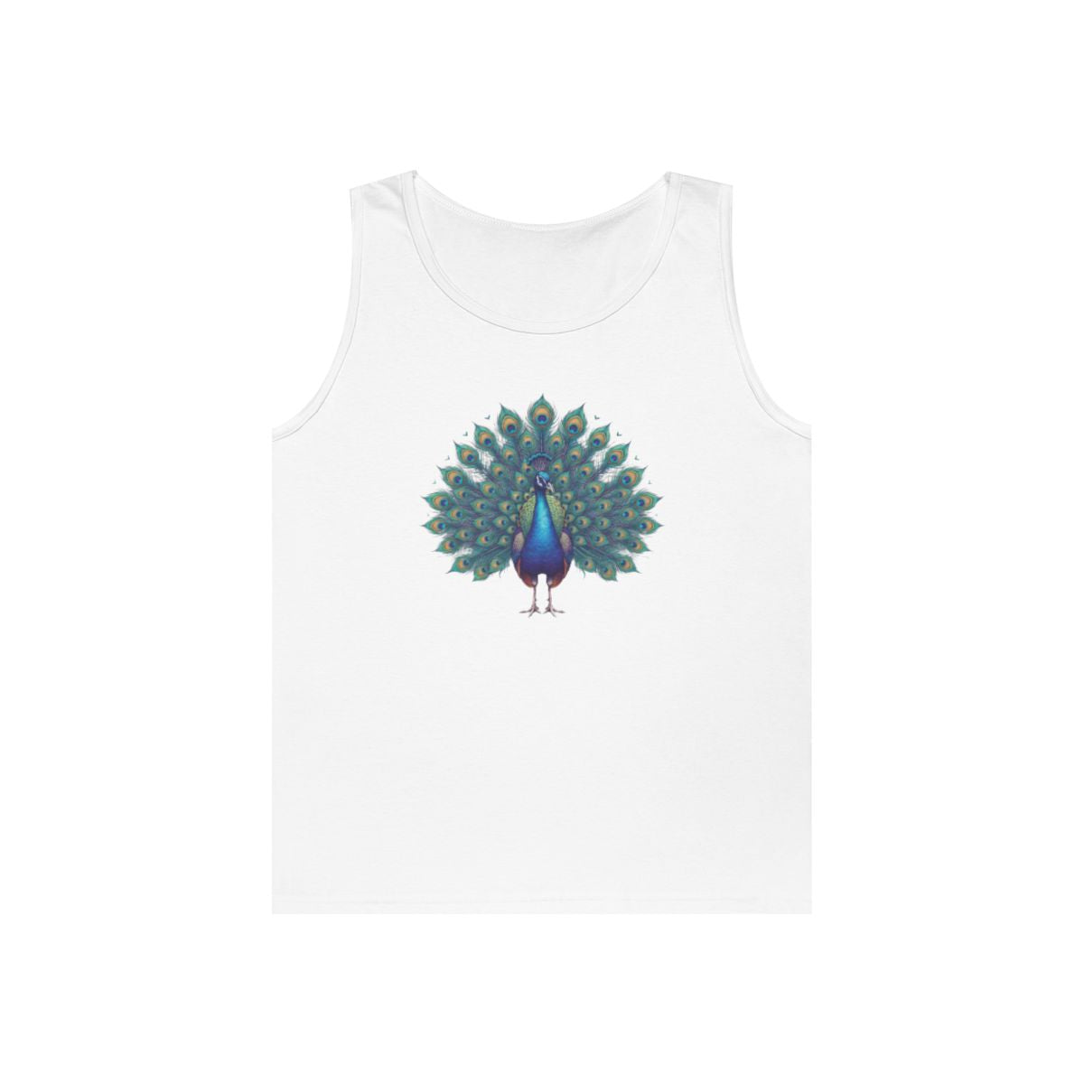 Color: White | Hippy Peacock Tank Top