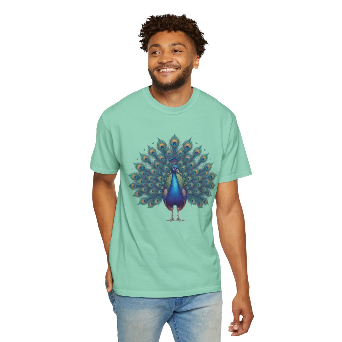 Color: Island Reef | Hippy Peacock Unisex Garment-Dyed Tee