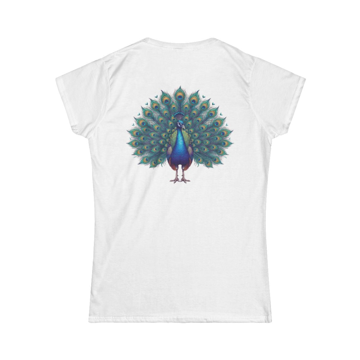 Color: White | Hippy Peacock Women's Tee