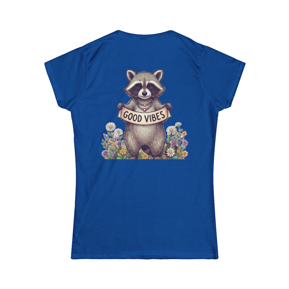 Color: Royal | Hippy Raccoon Women's Tee