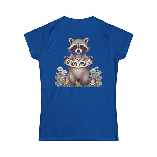 Color: Royal | Hippy Raccoon Women's Tee