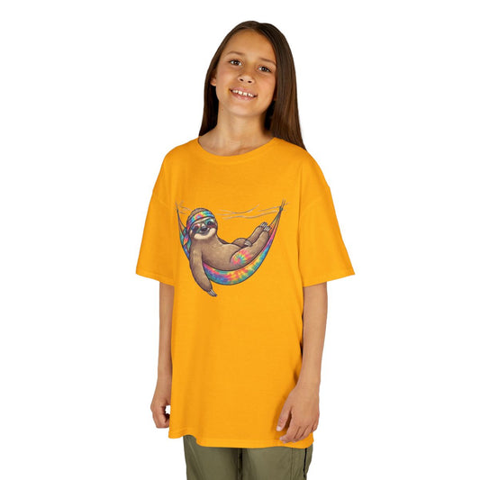 Color: Gold | Hippy Sloth Kids Tee