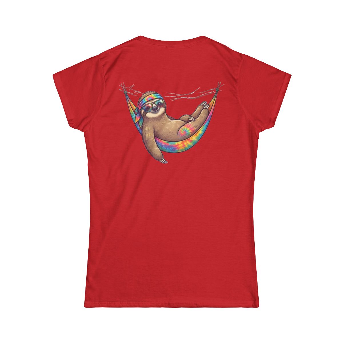 Color: Red | Hippy Sloth Women's Tee