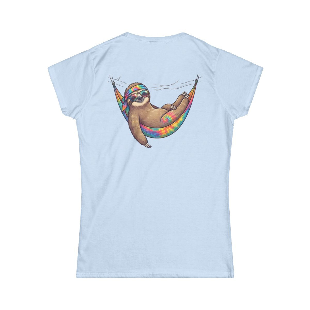Color: Light Blue | Hippy Sloth Women's Tee