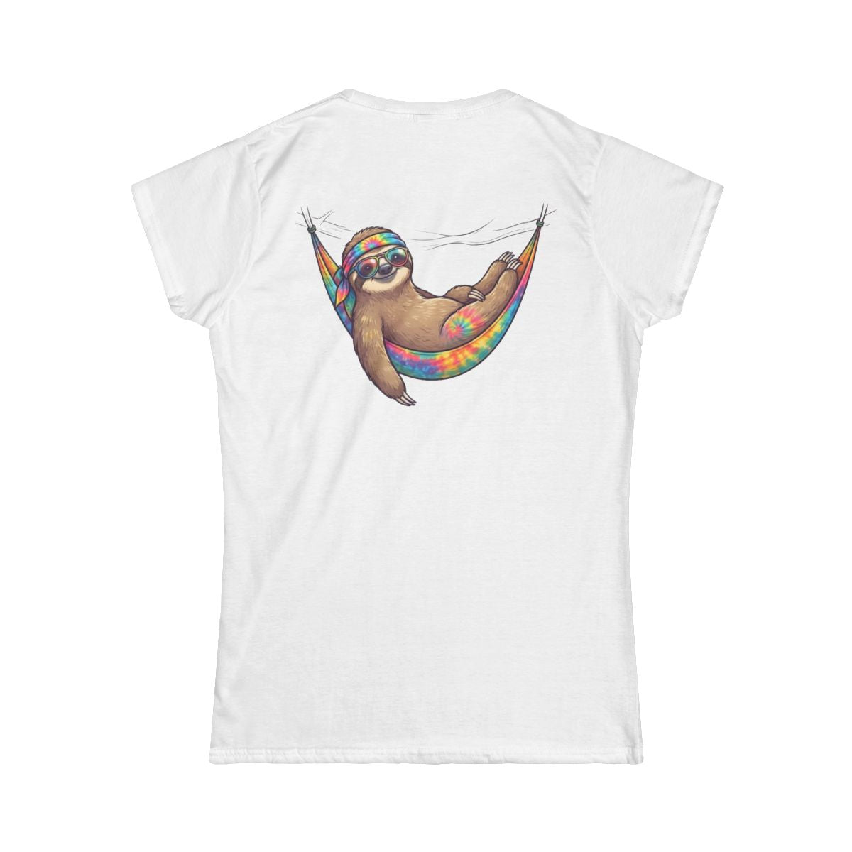 Color: White | Hippy Sloth Women's Tee