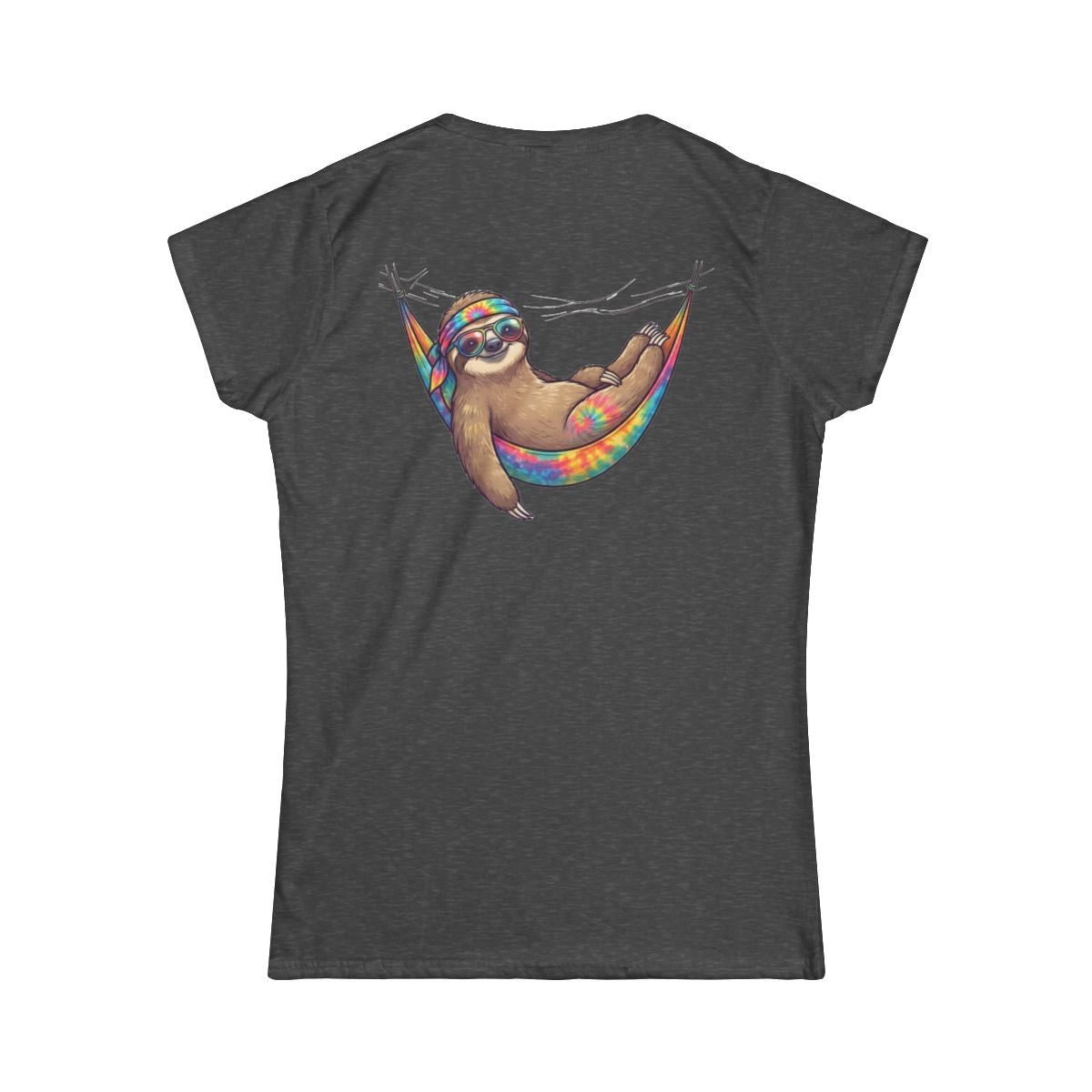 Color: Dark Heather | Hippy Sloth Women's Tee