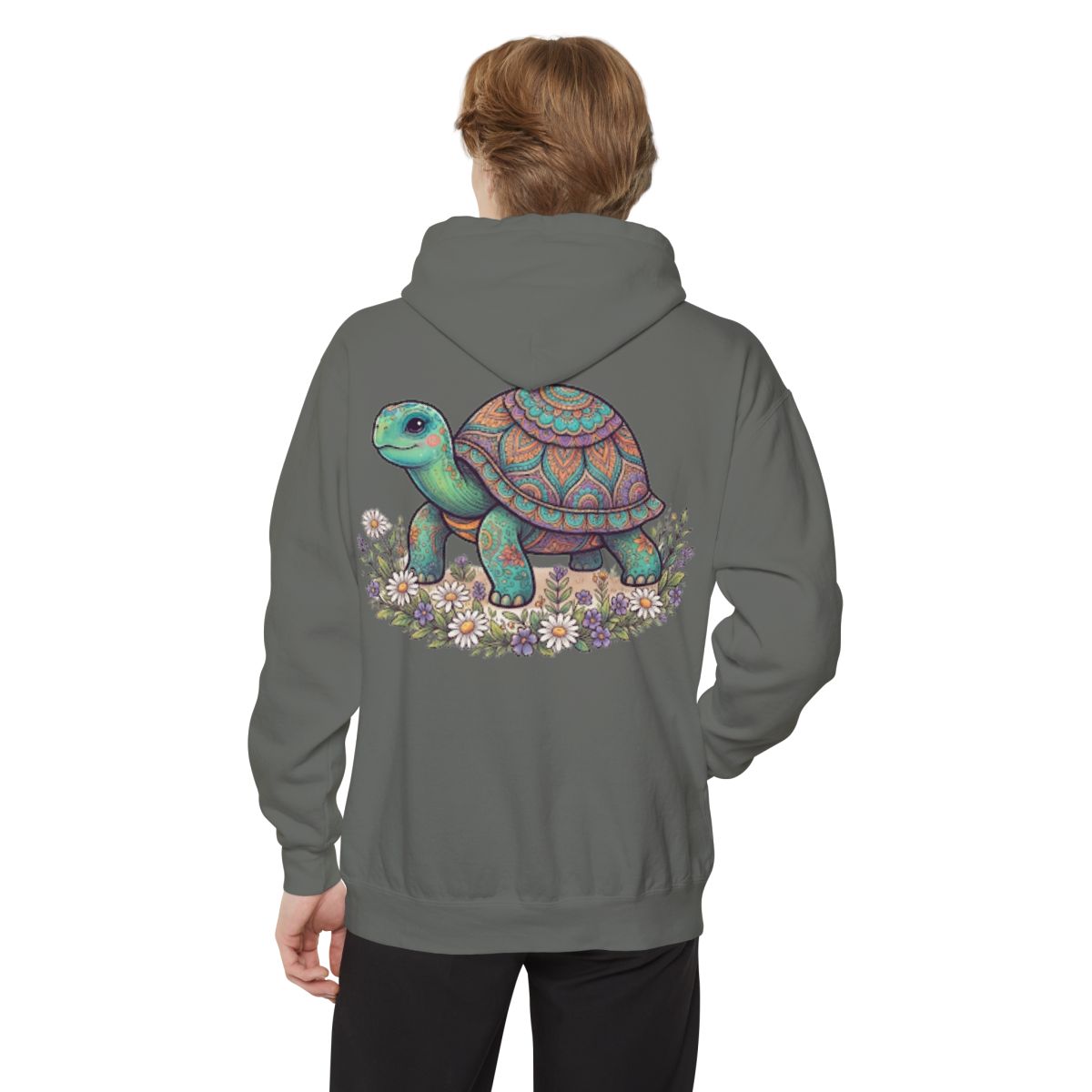 Color: Grey | Hippy Turtle Garment-Dyed Hoodie