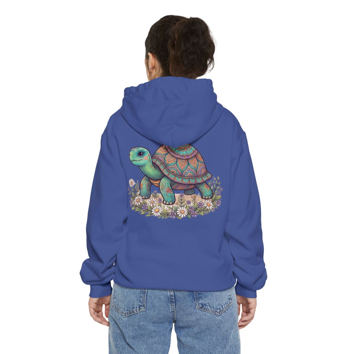 Color: Flo Blue | Hippy Turtle Garment-Dyed Hoodie