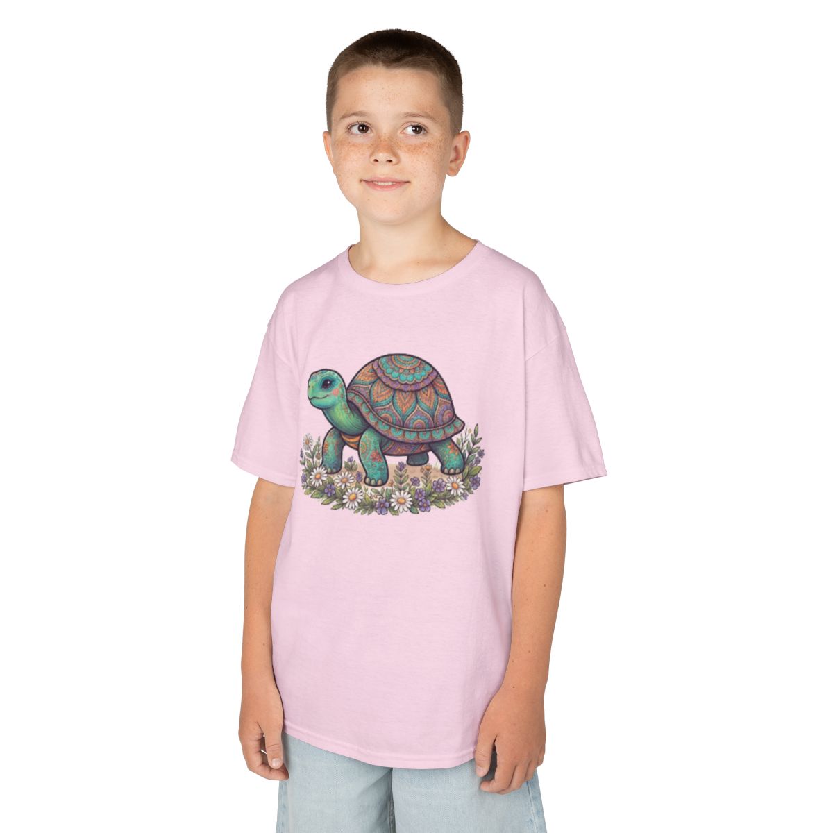 Color: Light Pink | Hippy Turtle Kids Tee