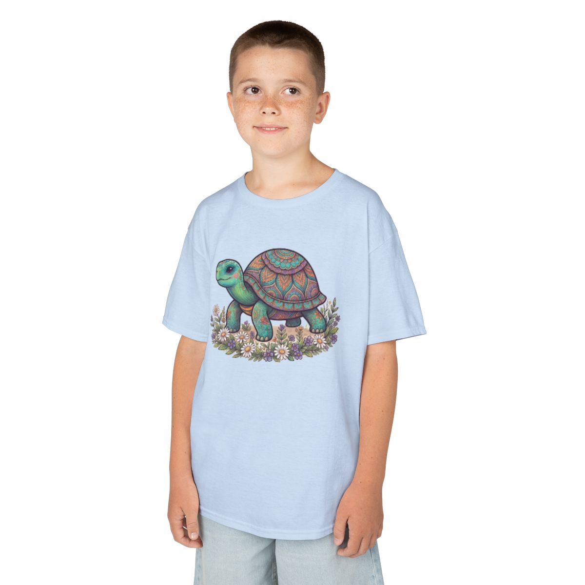 Color: Light Blue | Hippy Turtle Kids Tee