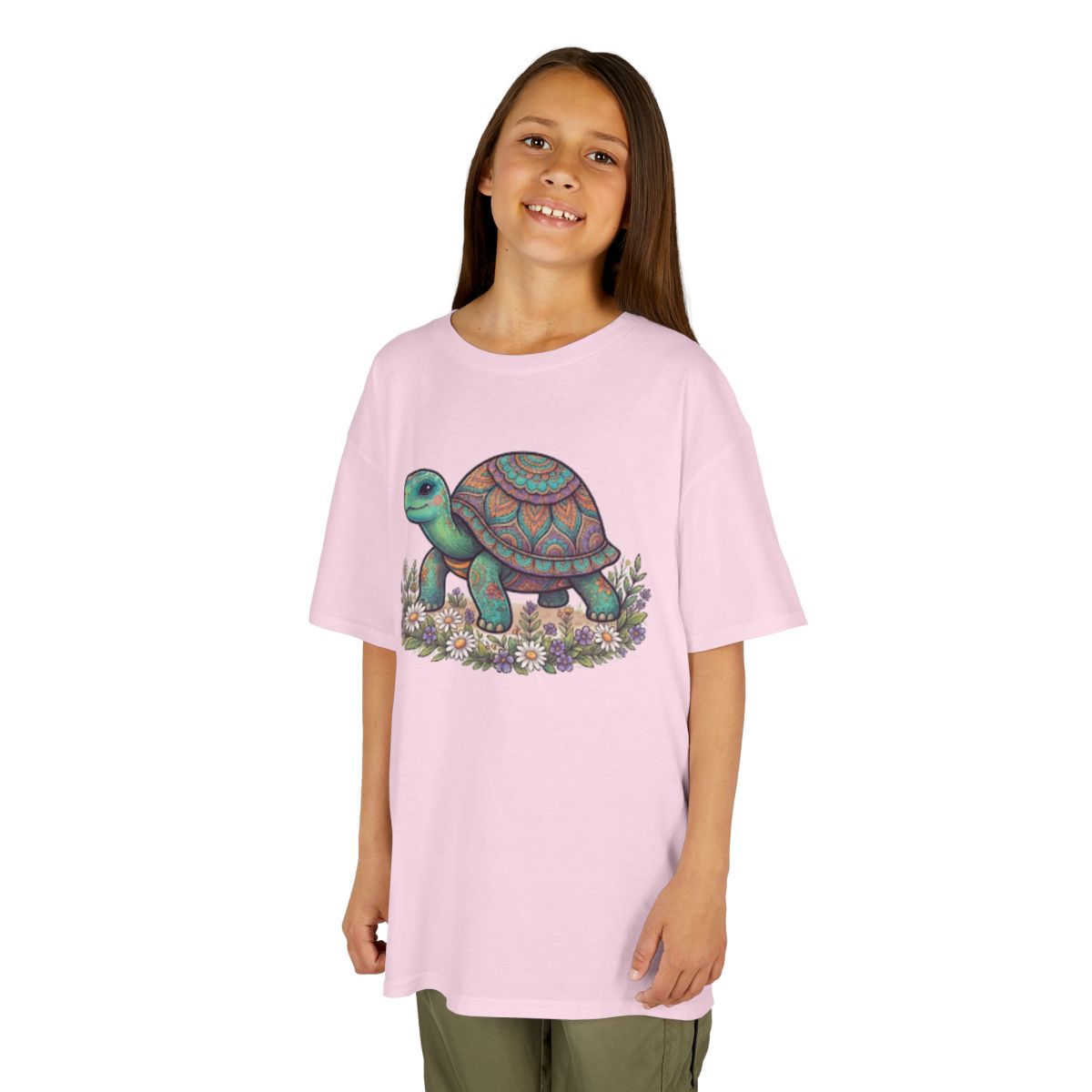 Color: Light Pink | Hippy Turtle Kids Tee