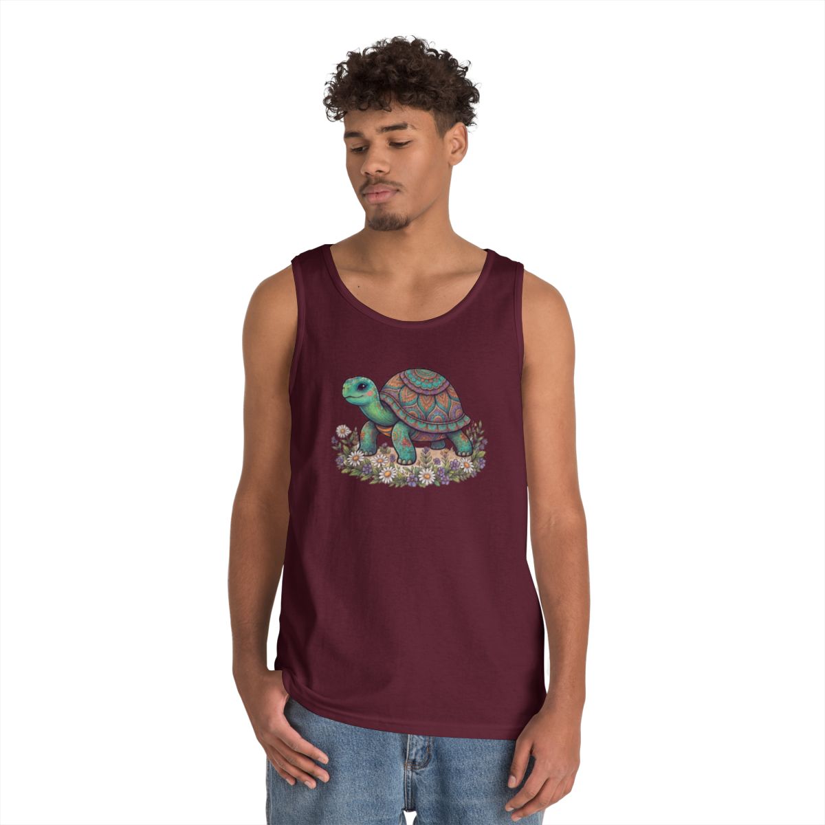 Color: Maroon | Hippy Turtle Tank Top