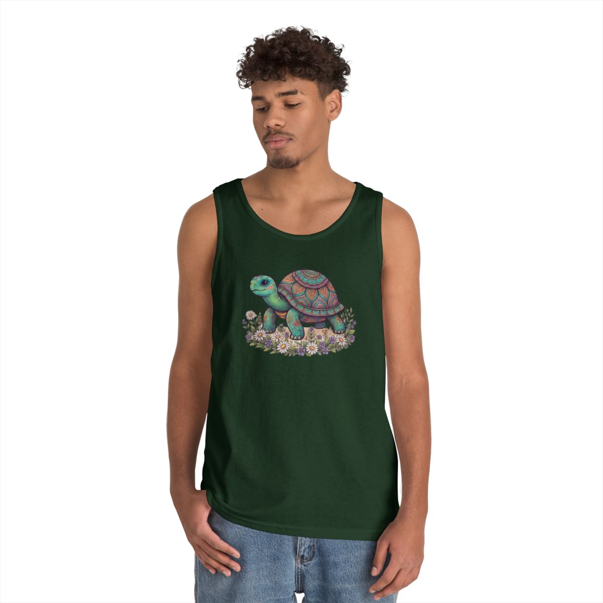 Color: Forest Green | Hippy Turtle Tank Top