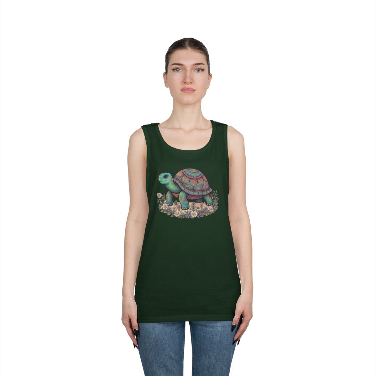 Color: Forest Green | Hippy Turtle Tank Top