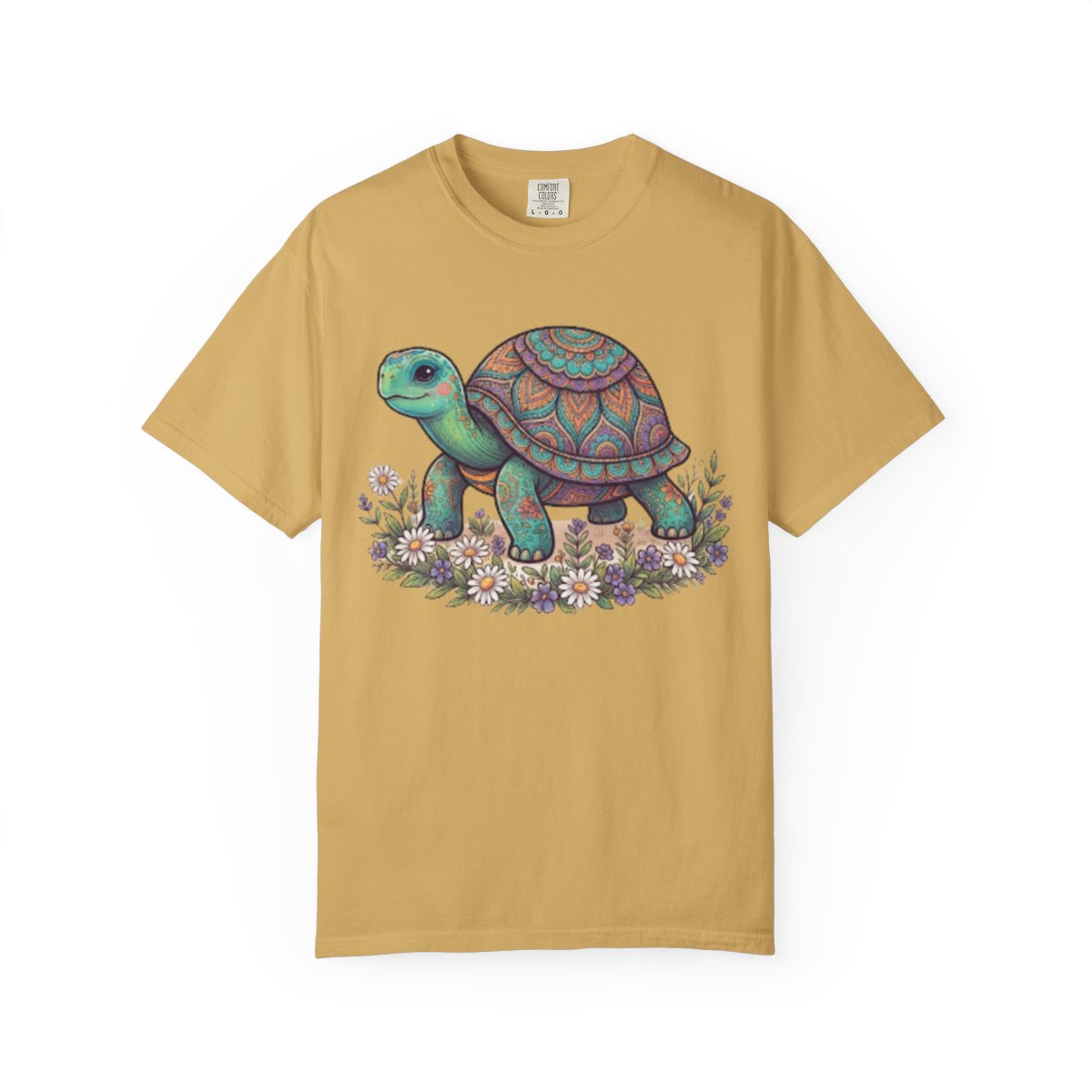 Color: Mustard | Hippy Turtle Unisex Garment-Dyed Tee