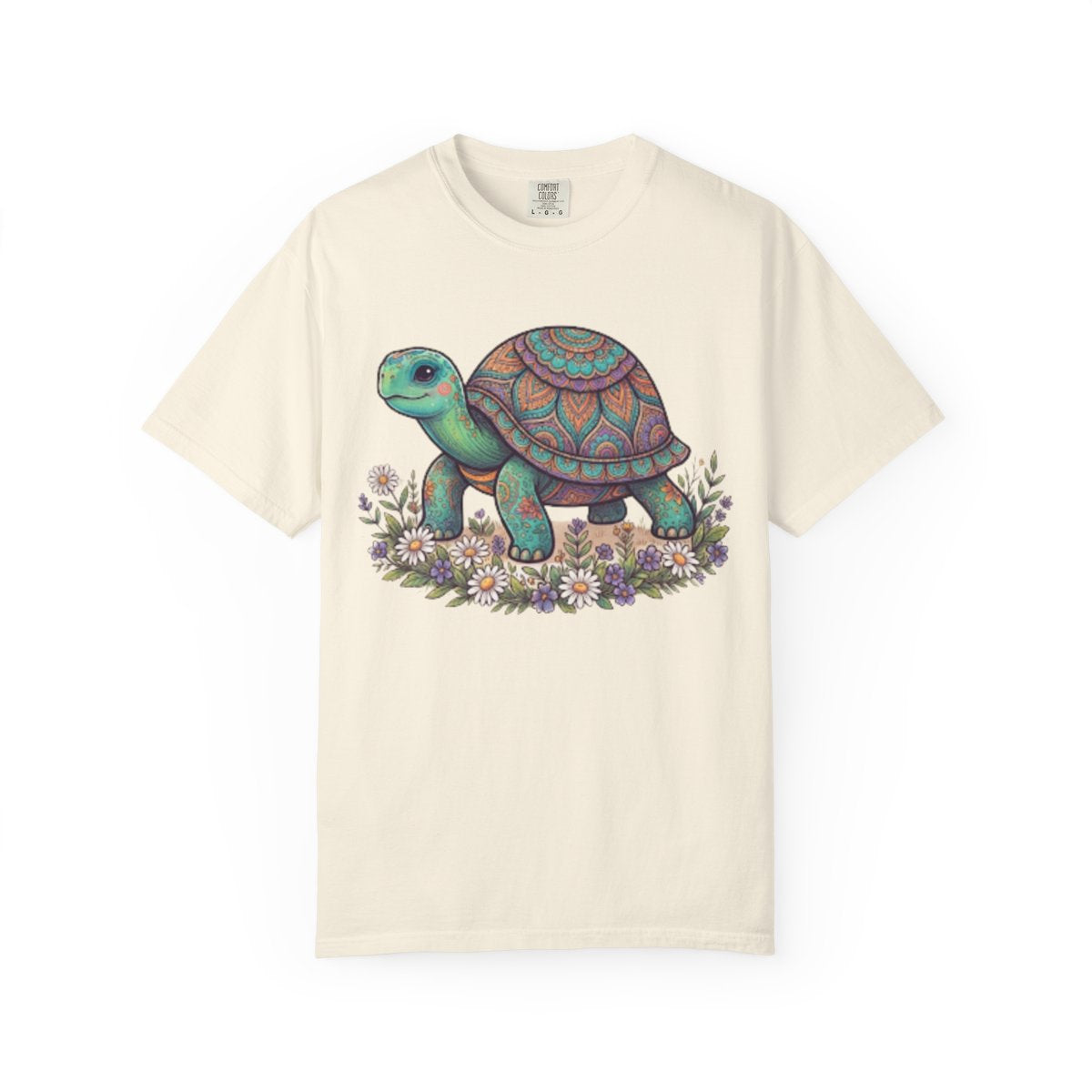 Color: Ivory | Hippy Turtle Unisex Garment-Dyed Tee