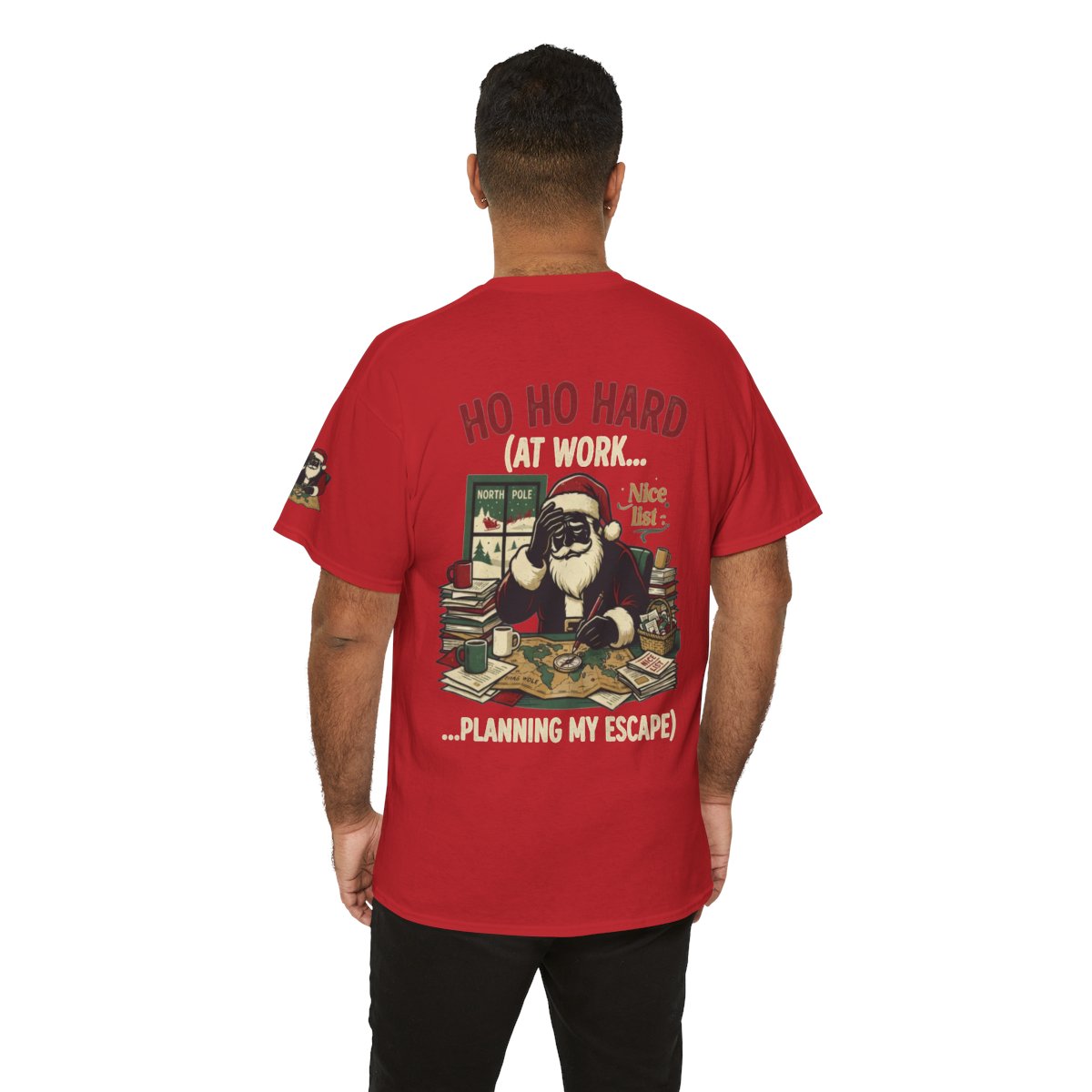 Color: Red | Ho Ho Hard At Work Premium Graphic Tee