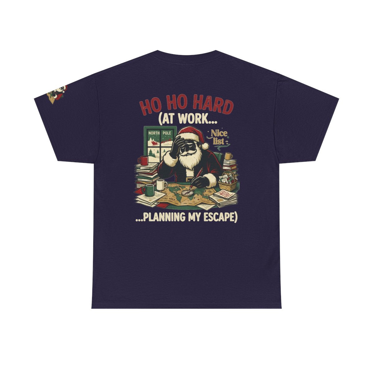 Color: Blackberry | Ho Ho Hard At Work Premium Graphic Tee
