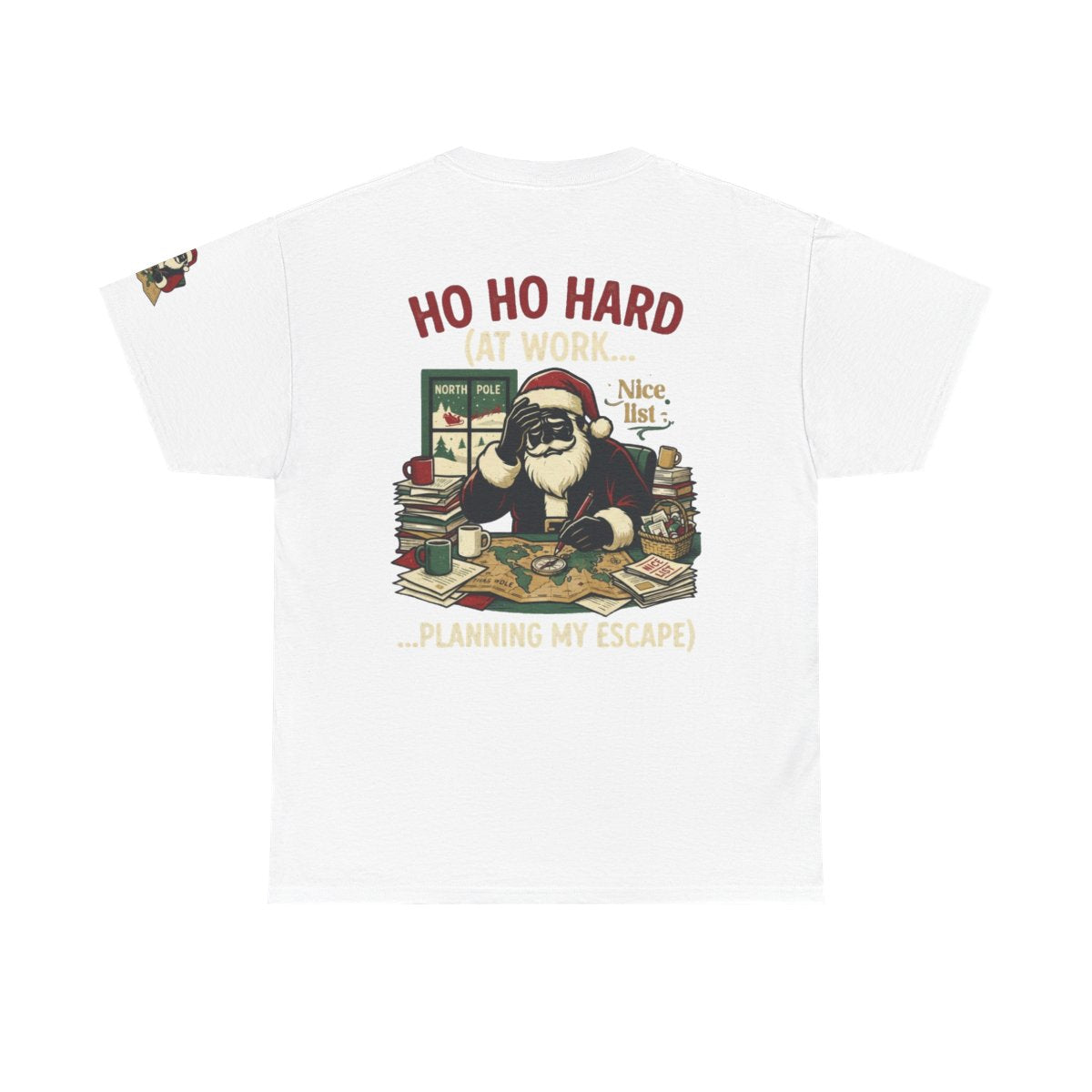 Color: White | Ho Ho Hard At Work Premium Graphic Tee