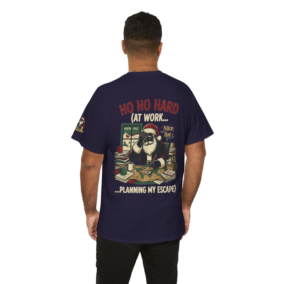 Color: Blackberry | Ho Ho Hard At Work Premium Graphic Tee