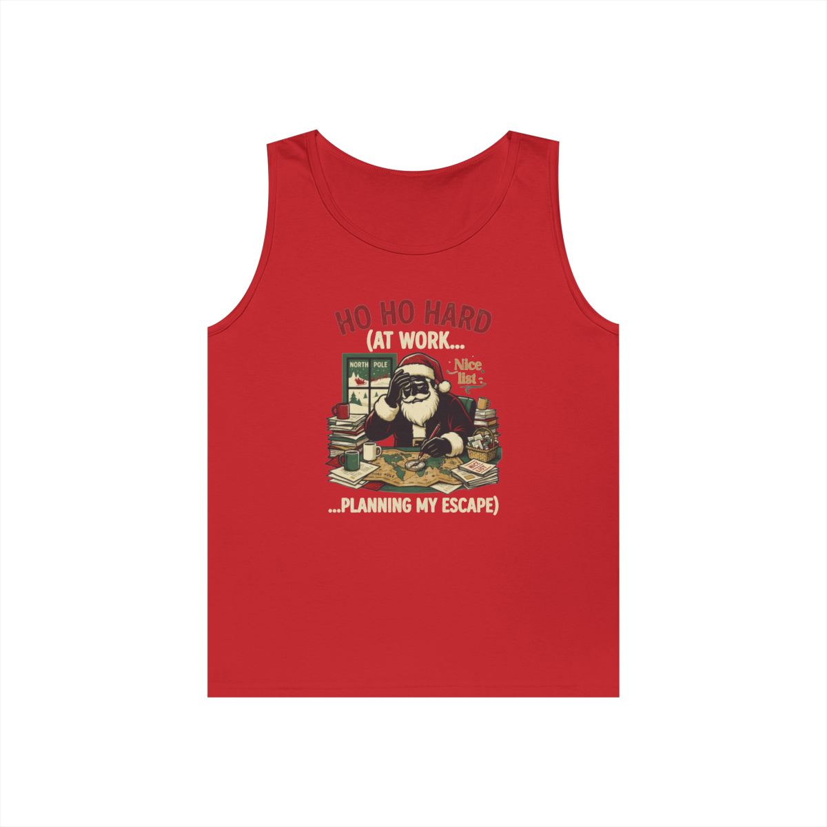 Color: Red | Ho Ho Hard At Work Tank Top