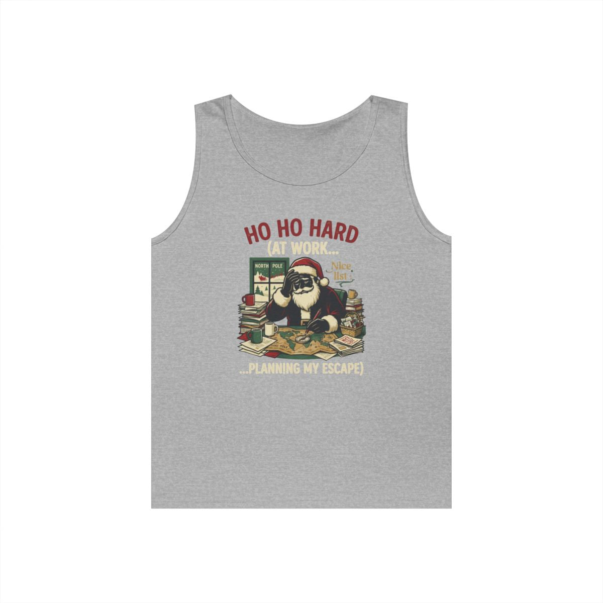 Color: Sport Grey | Ho Ho Hard At Work Tank Top